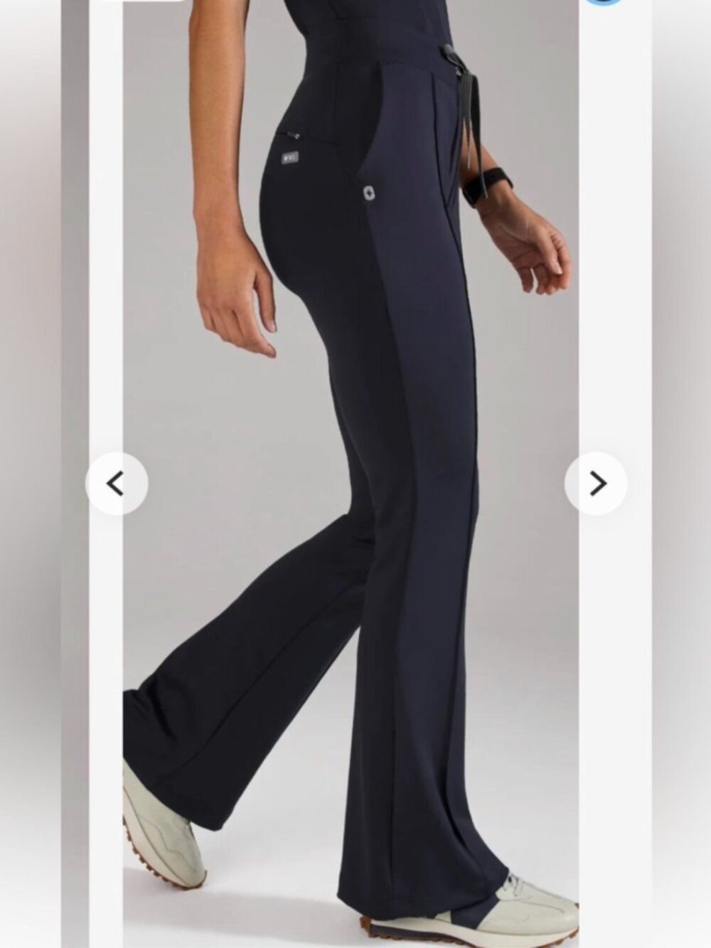 FIGS Evanston FORMx High Rise Flare Scrub Pants Navy XS